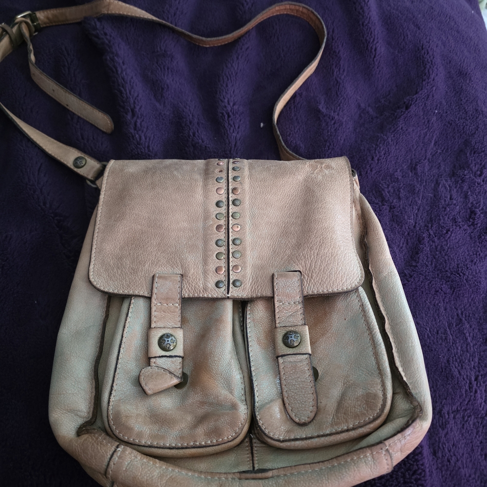 Patricia Nash Tan Leather Crossbody Bag